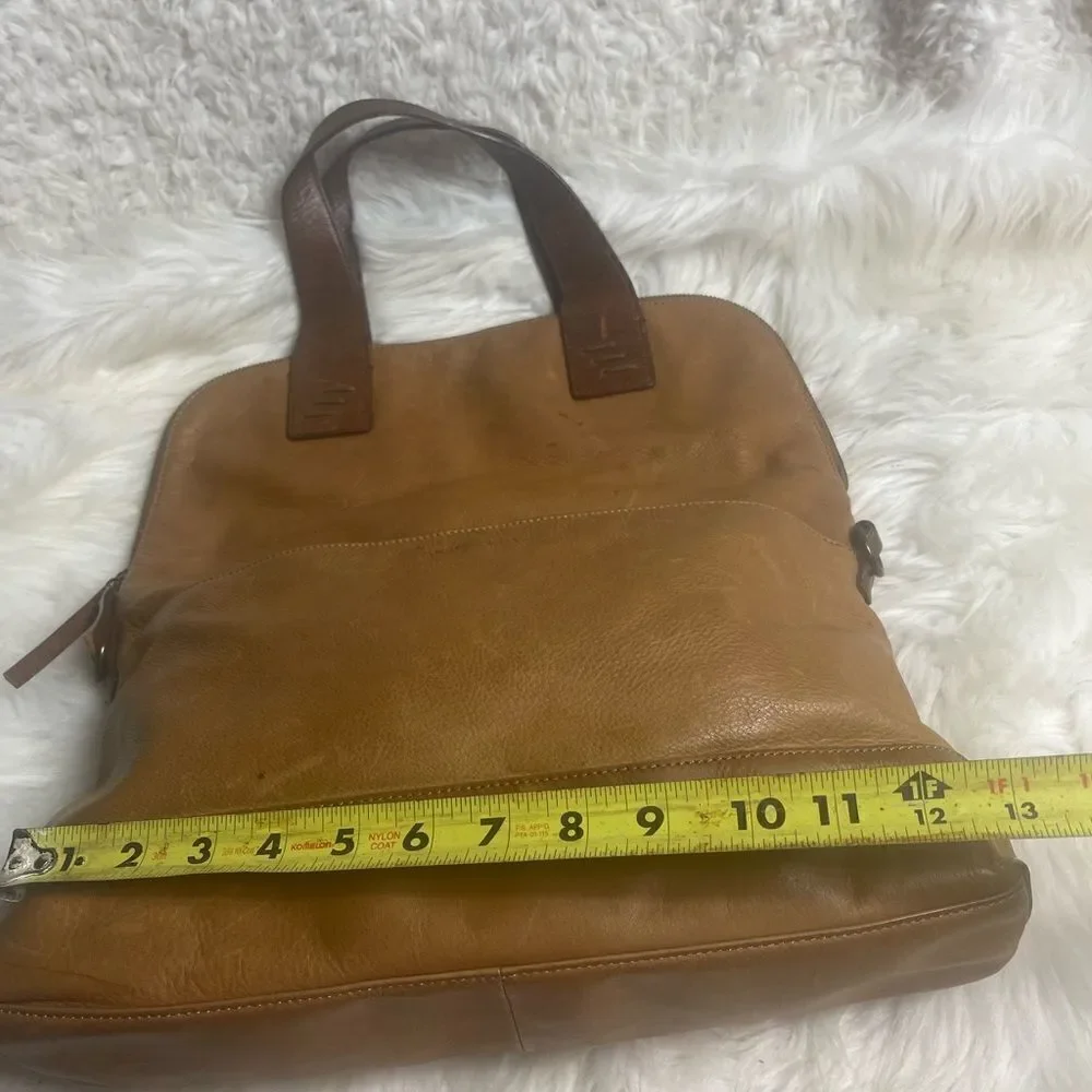 Cynthia Rowley leather tan & Brown Medium satchel .